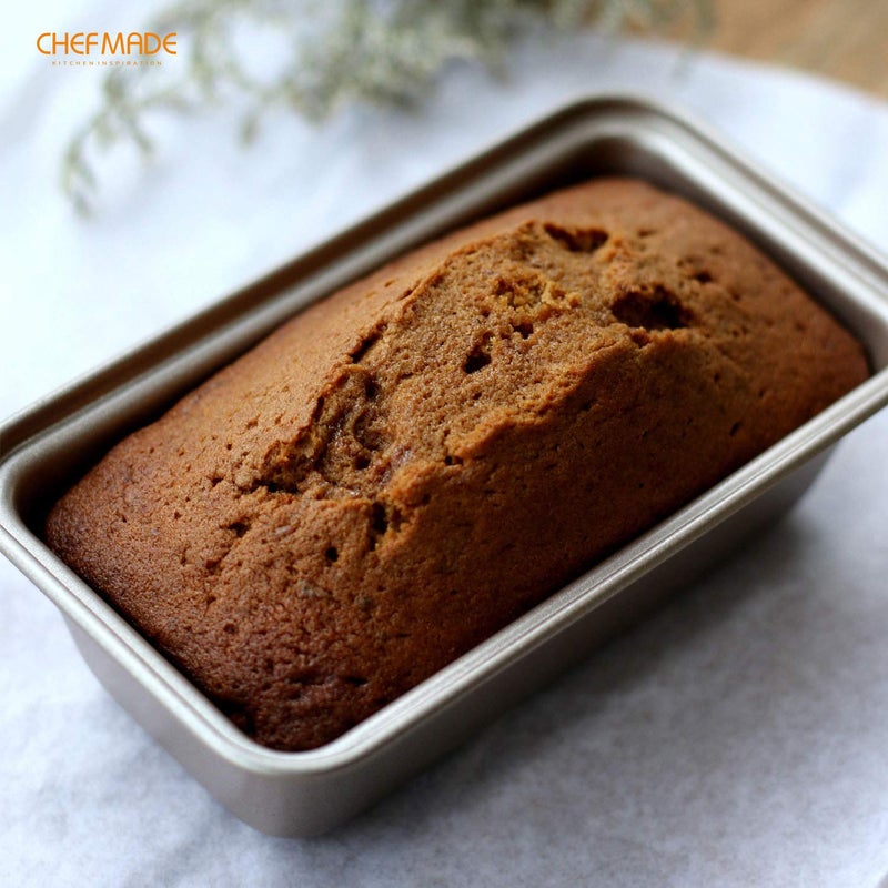 CHEFMADE Mini Loaf Pan Set, 5.5-Inch 4Pcs Non-Stick Rectangle Bread and Cake Bakeware for Oven and Instant Pot Baking (Champagne Gold) - Image 4